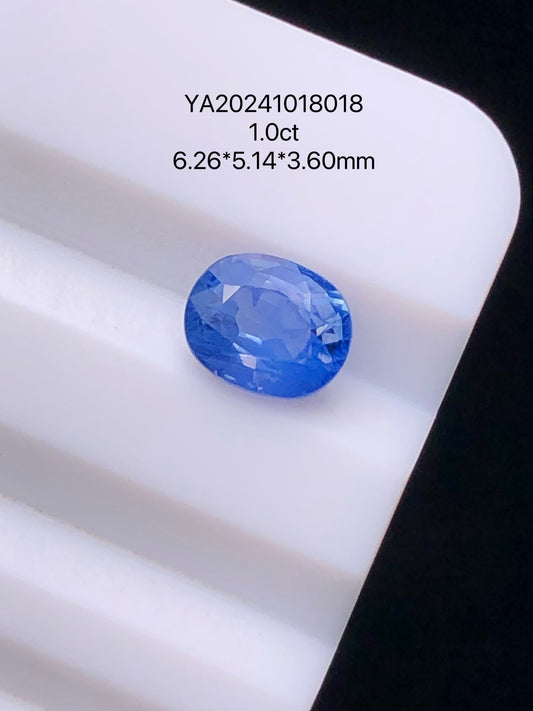 SRILANKA 1.0 CT NATURAL HEATED CORNFLOWER BLUE SAPPHIRE LOOSE STONE