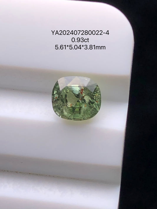 SRILANKA 0.93 CT GREEN NATURAL UNHEATED SAPPHIRE LOOSE STONE