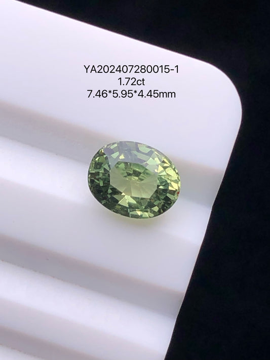 SRILANKA 1.72 CT GREEN NATURAL UNHEATED SAPPHIRE LOOSE STONE