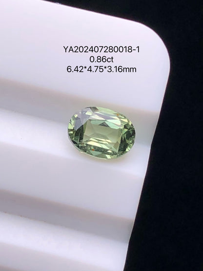 SRILANKA 0.86 CT GREEN NATURAL UNHEATED SAPPHIRE LOOSE STONE