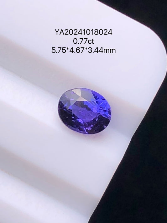 SRILANKA 0.77 CT PURPLE NATURAL HEATED SAPPHIRE LOOSE STONE