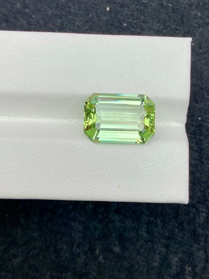 5.625CT NATURAL AFGHANISTAN YELLOWISH GREEN TOURMALINE STONE