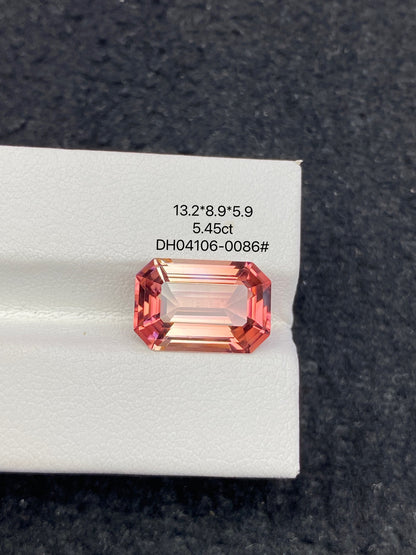 5.45CT NATURAL CONGO ORANGE RED TOURMALINE STONE