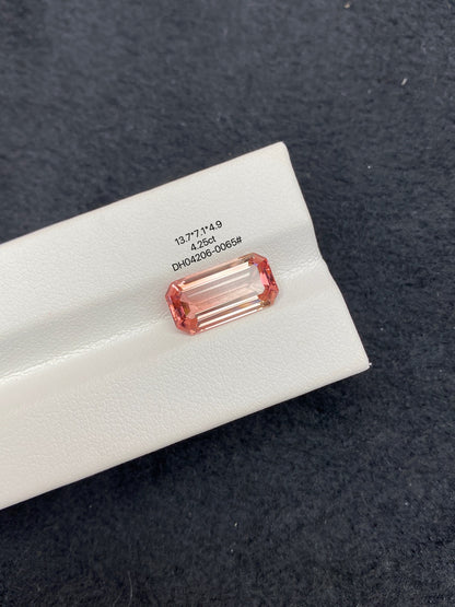 4.25CT NATURAL CONGO ORANGE RED TOURMALINE STONE