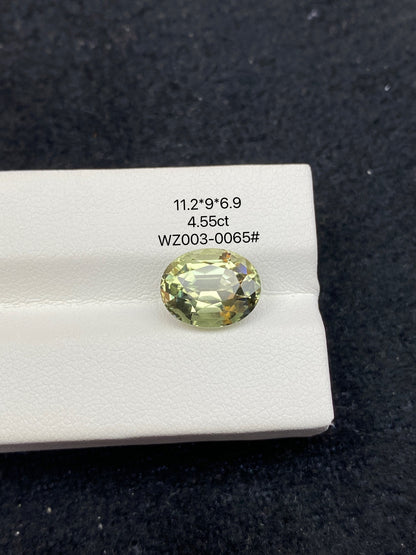 4.55CT NATURAL CONGO YELLOW GREEN TOURMALINE STONE