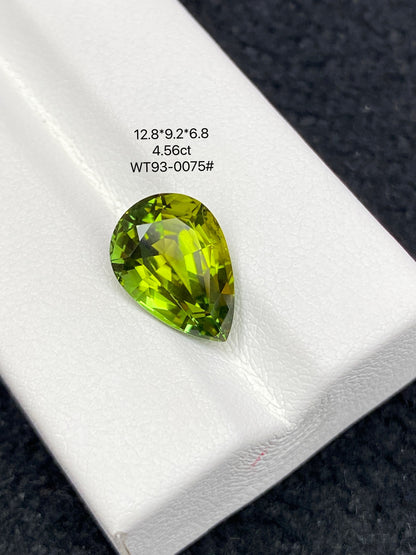 4.56CT NATURAL CONGO YELLOWISH GREEN TOURMALINE STONE