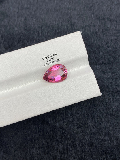 3.03CT NATURAL BRAZIL PINK RED TOURMALINE STONE