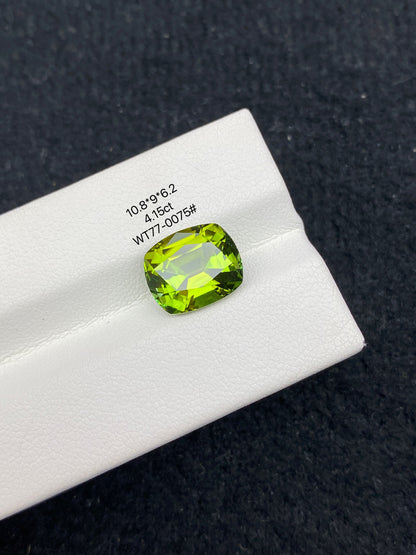 4.15CT NATURAL CONGO YELLOWISH GREEN TOURMALINE STONE