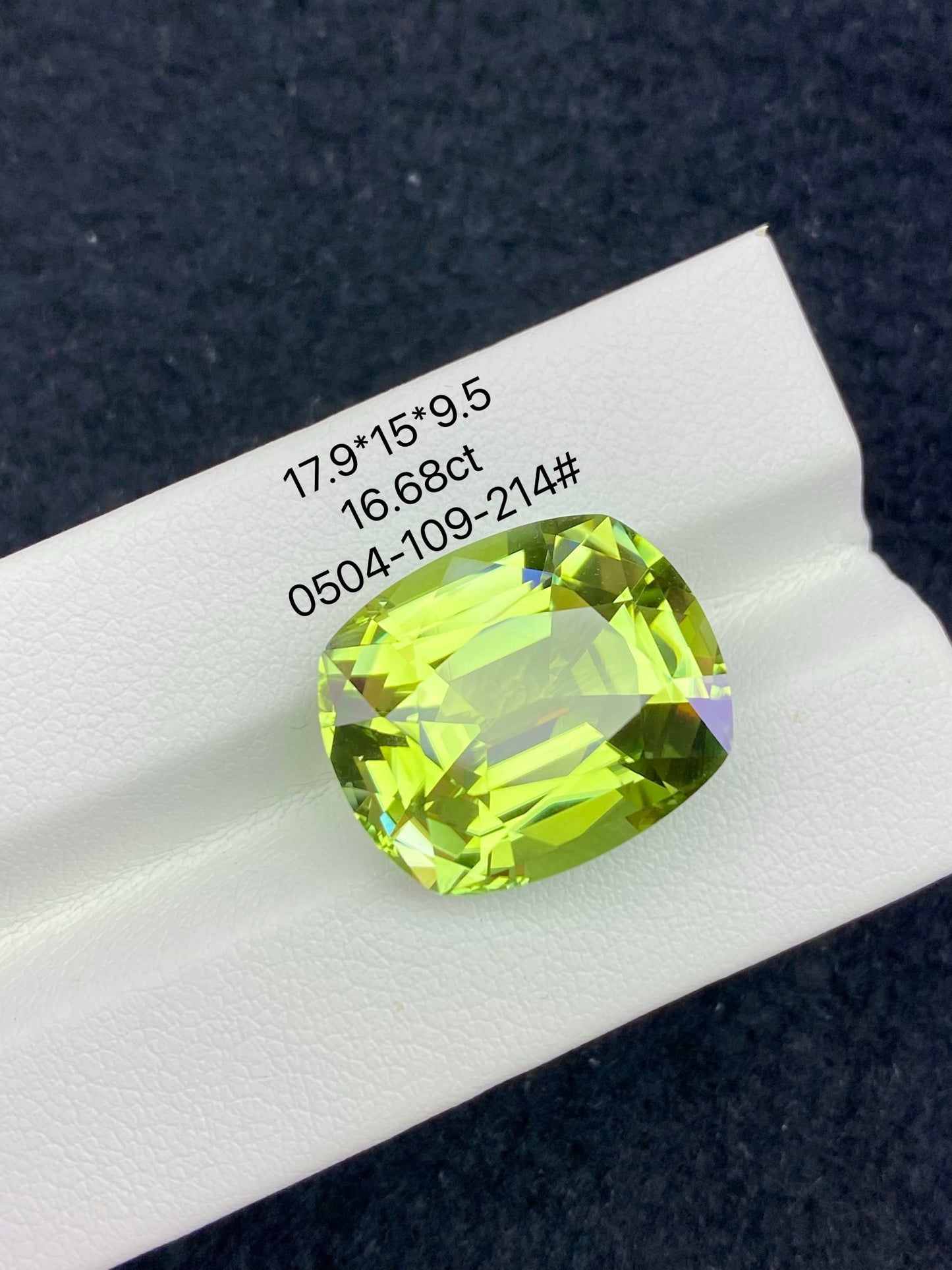 16.68CT NATURAL CONGO YELLOW GREEN TOURMALINE STONE