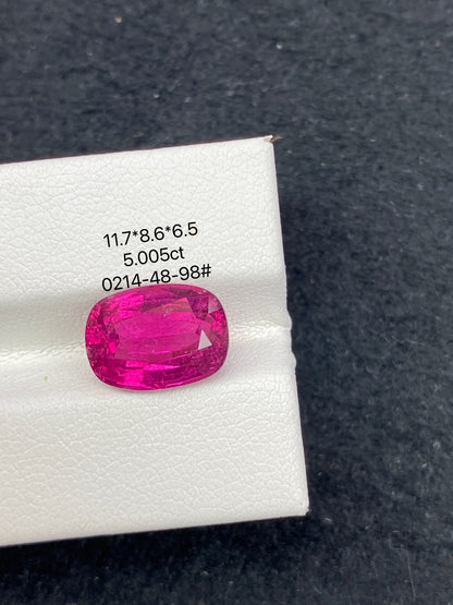 5.005CT NATURAL BRAZIL RUBELLITE TOURMALINE STONE