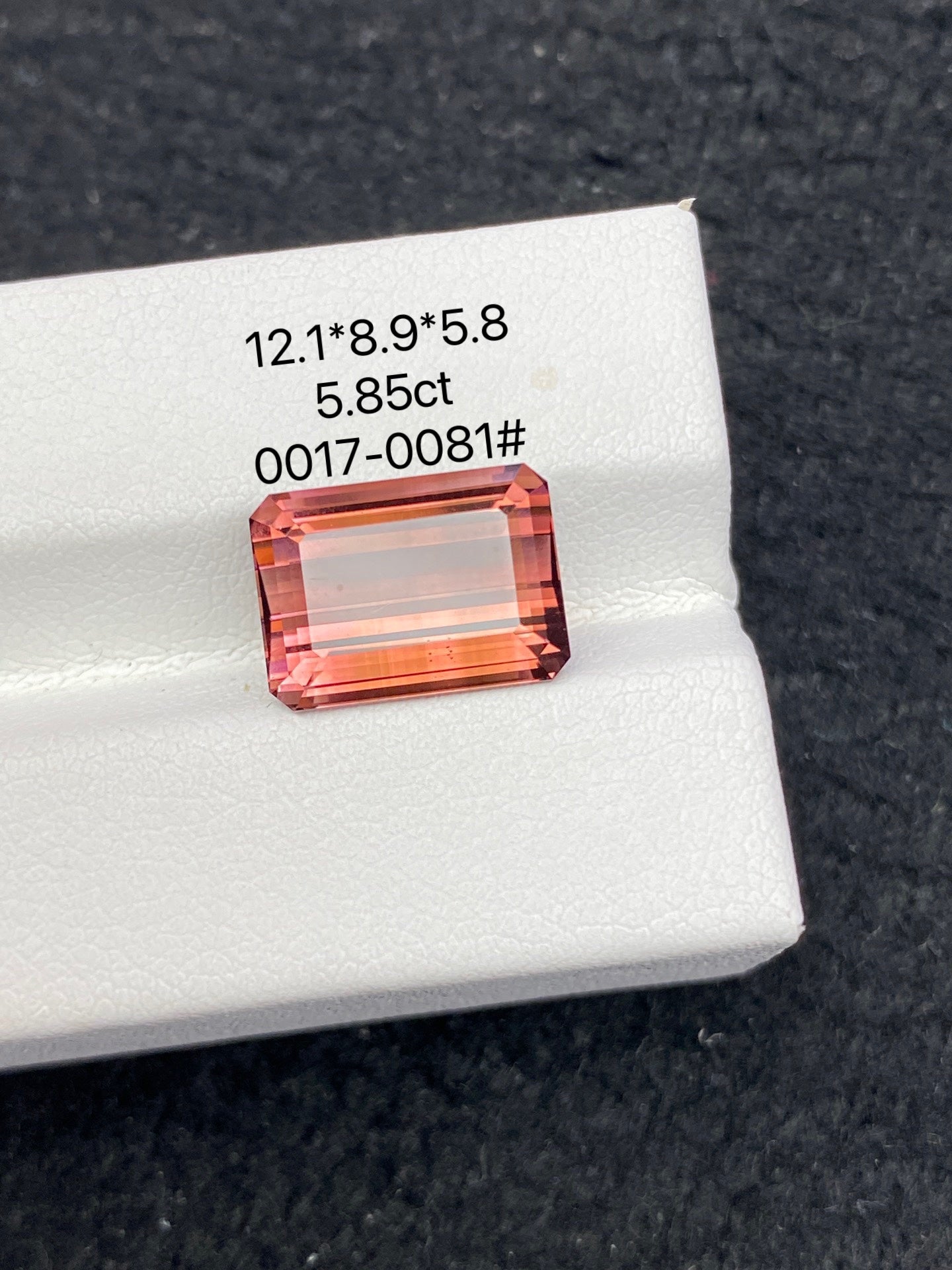 5.85CT NATURAL CONGO ORANGE RED TOURMALINE STONE