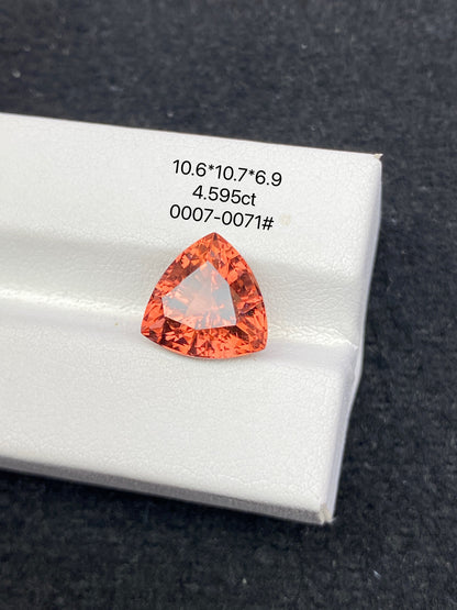 4.595CT NATURAL CONGO ORANGE TOURMALINE STONE