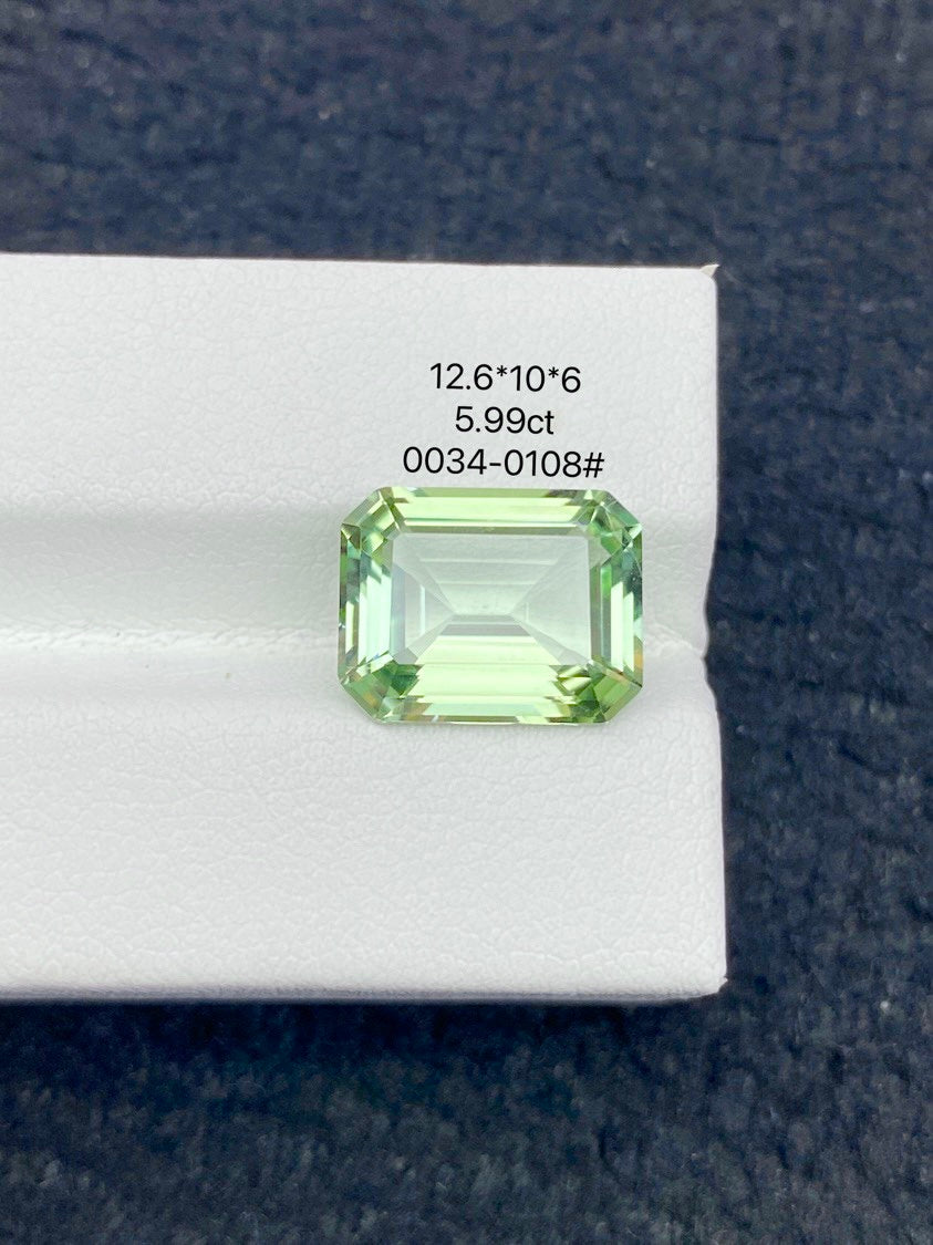 5.99CT NATURAL CONGO YELLOW GREEN TOURMALINE STONE