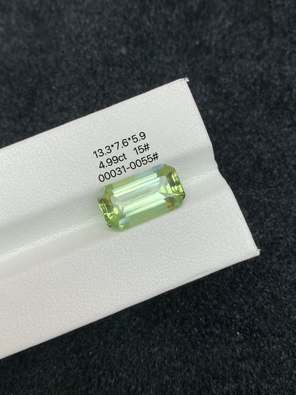 4.99CT NATURAL NIGERIA YELLOW GREEN TOURMALINE STONE