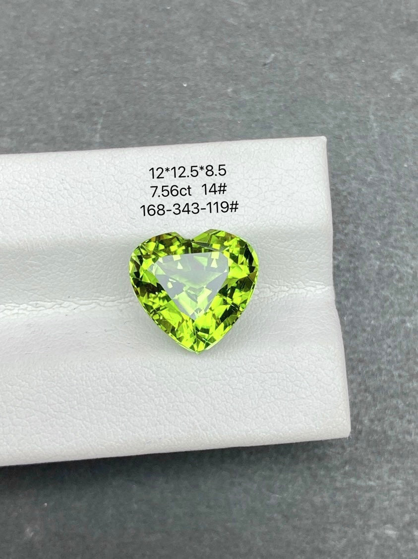 7.56CT NATURAL CONGO YELLOWISH GREEN TOURMALINE STONE