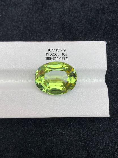 11.025CT NATURAL CONGO YELLOW GREEN TOURMALINE STONE