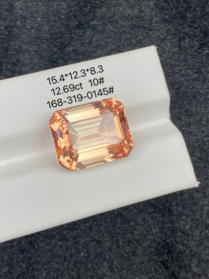 12.69CT NATURAL CONGO ORANGE TOURMALINE STONE