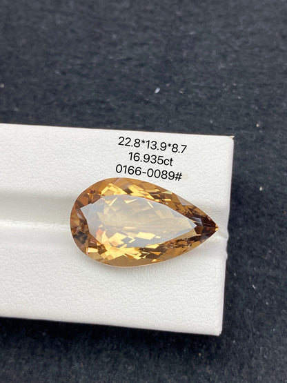 16.935CT NATURAL CONGO YELLOW TOURMALINE STONE