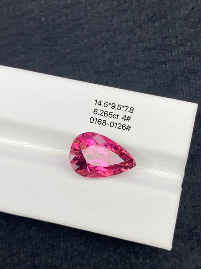 6.265CT NATURAL BRAZIL RED TOURMALINE STONE