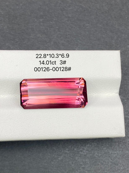 14.01CT NATURAL BRAZIL RED TOURMALINE STONE