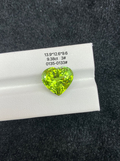 9.38CT NATURAL CONGO YELLOW GREEN TOURMALINE STONE