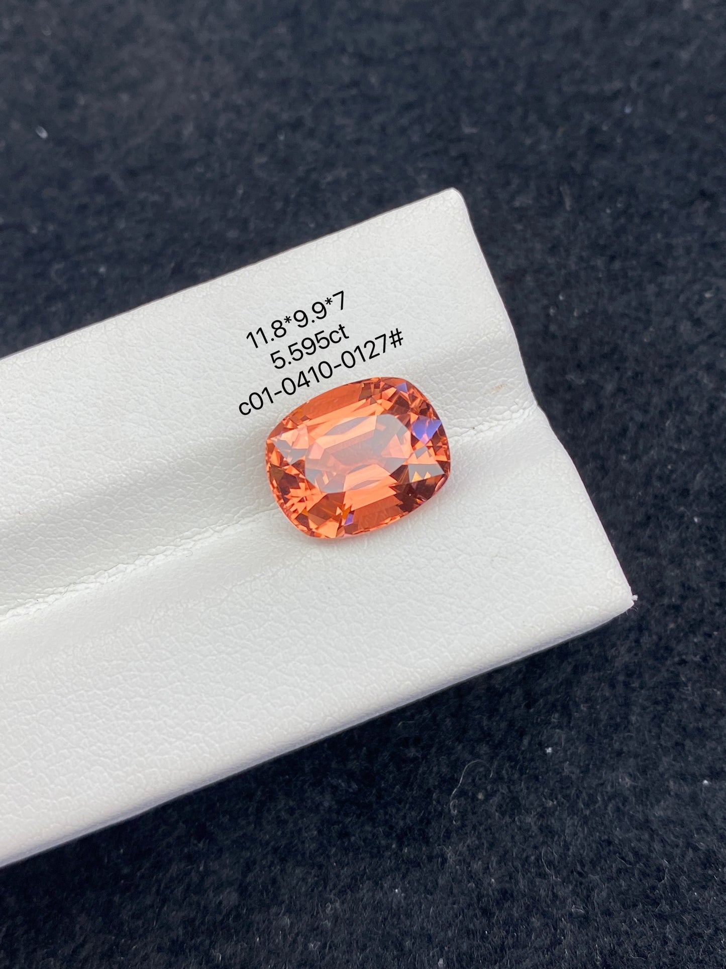 5.595CT NATURAL CONGO ORANGE COLOR TOURMALINE GEMSTONE STONE