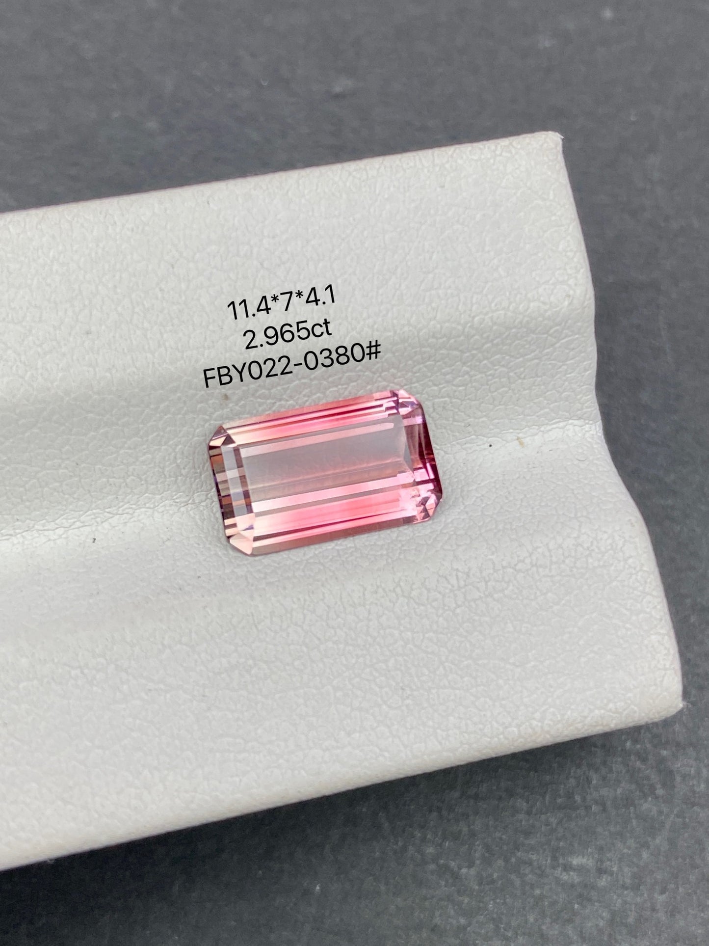 2.965CT NATURAL BRAZIL RED COLOR TOURMALINE GEMSTONE STONE