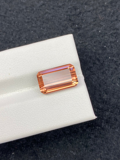 5.965CT NATURAL BRAZIL ORANGE COLOR TOURMALINE GEMSTONE STONE