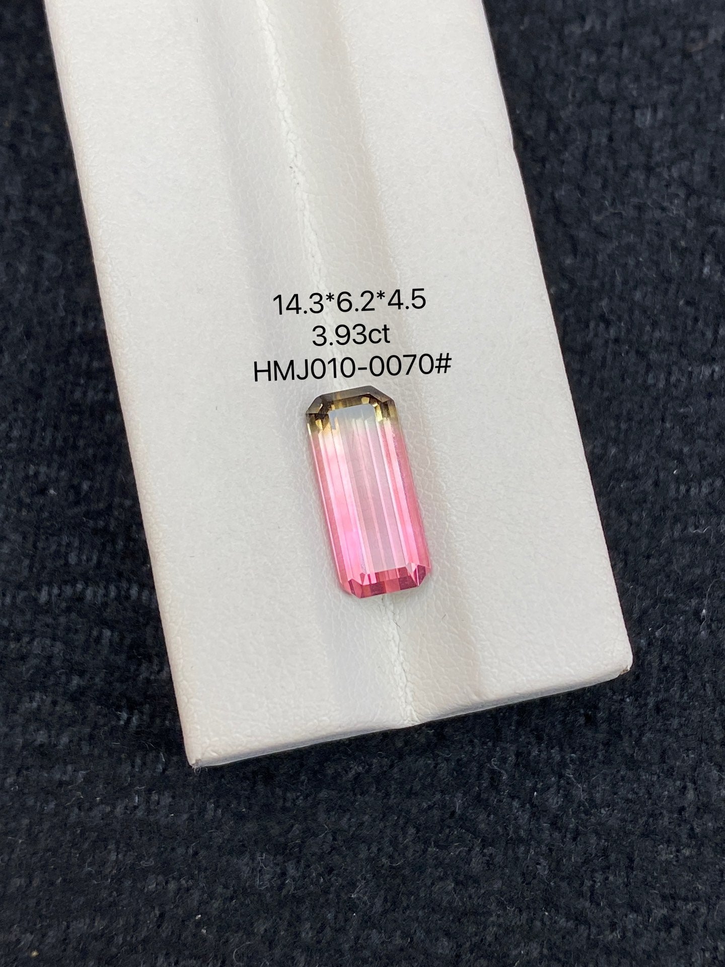 3.93CT NATURAL BRAZIL WATERMELON COLOR TOURMALINE GEMSTONE STONE