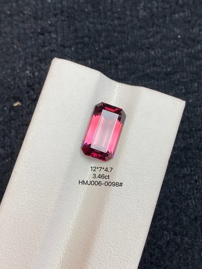 3.46CT NATURAL BRAZIL RED COLOR TOURMALINE GEMSTONE STONE