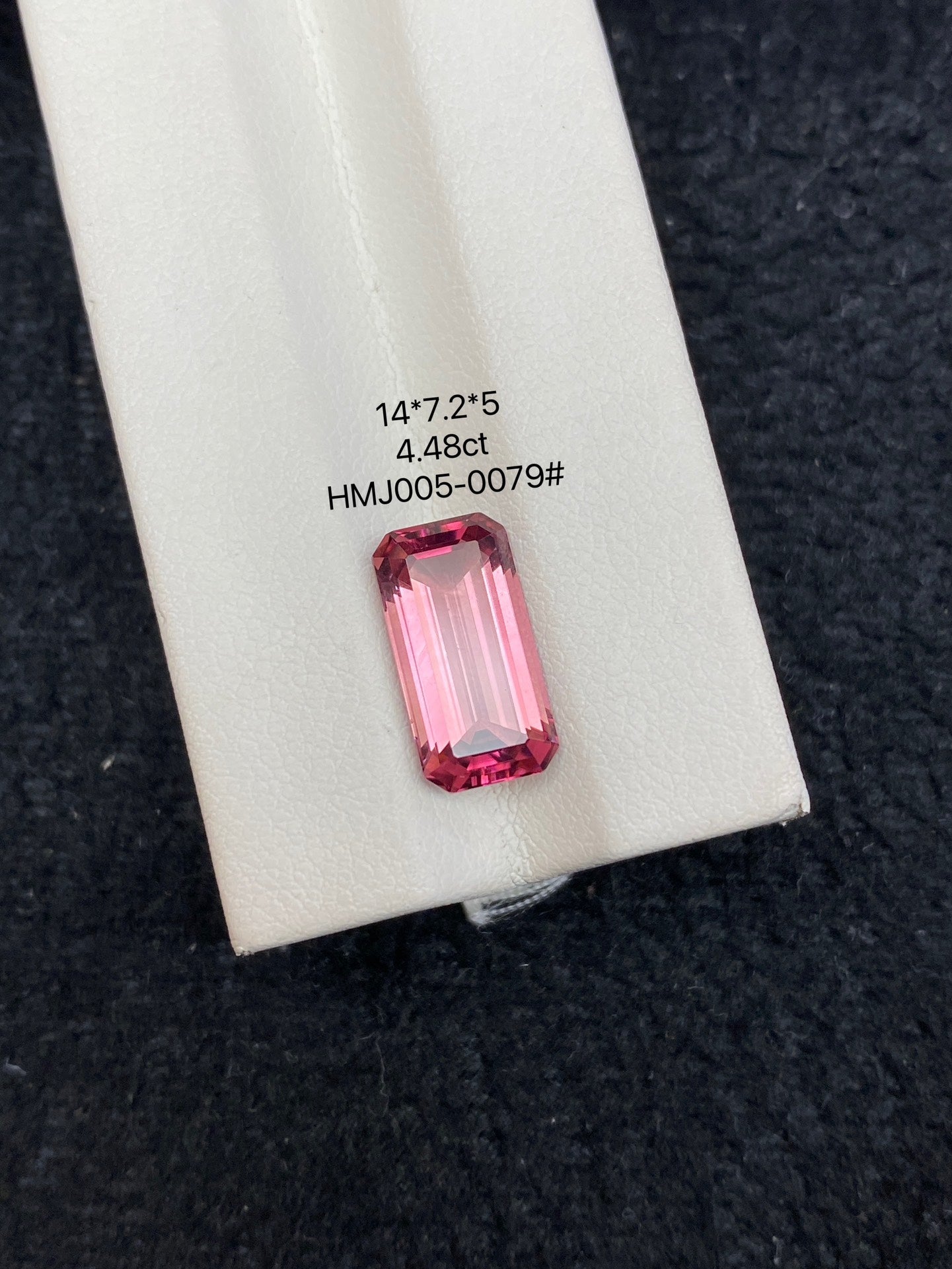 4.48CT NATURAL BRAZIL RED COLOR TOURMALINE GEMSTONE STONE