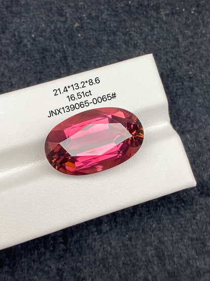 16.51CT NATURAL CONGO RED COLOR TOURMALINE GEMSTONE STONE