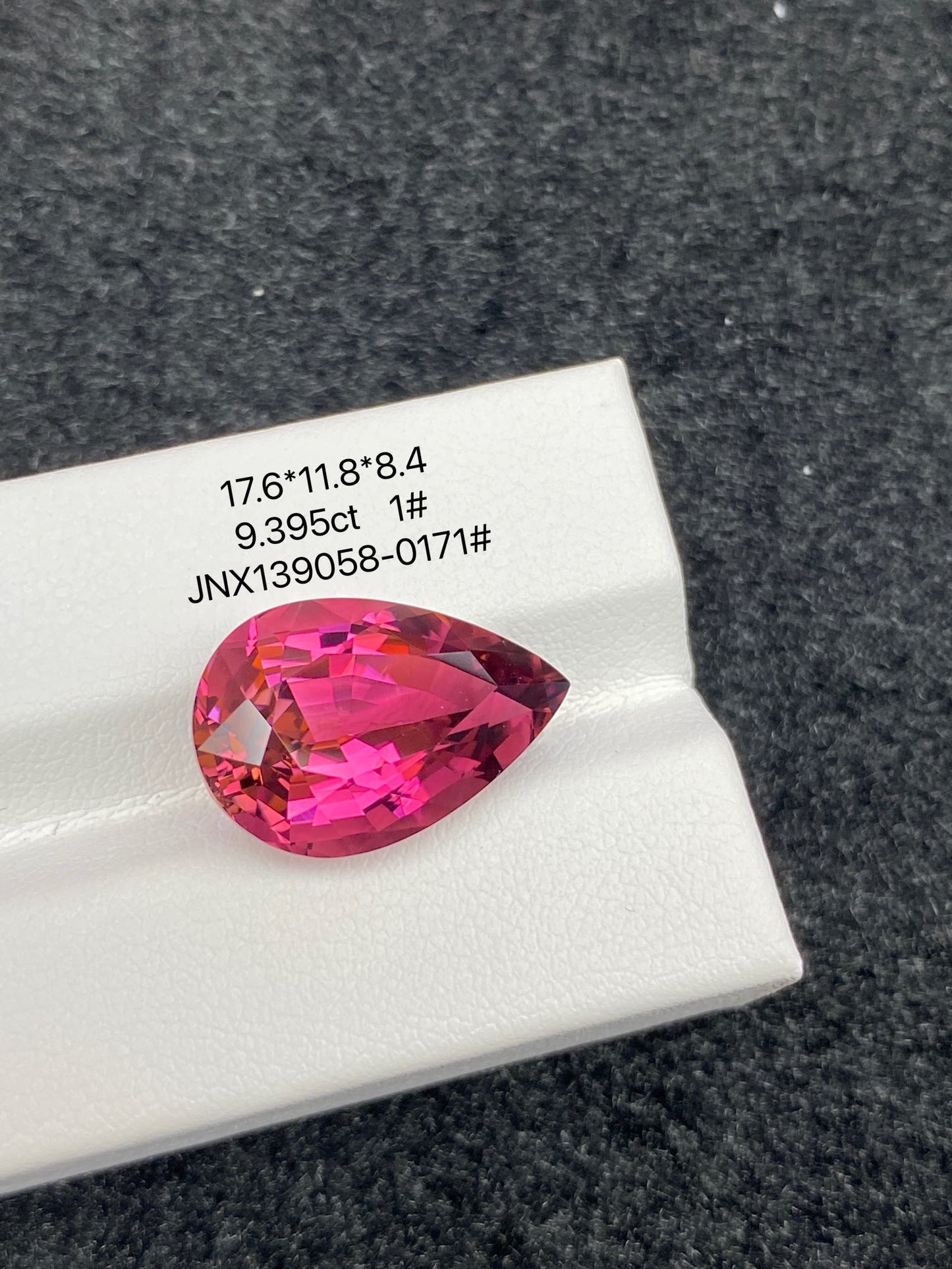 9.395CT NATURAL CONGO RED COLOR TOURMALINE GEMSTONE STONE