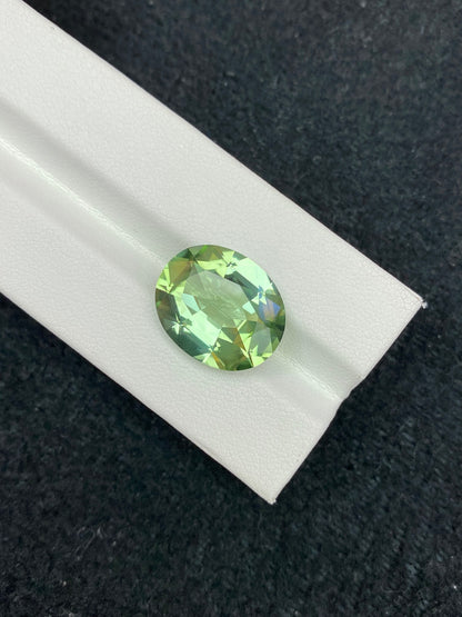 10.43CT NATURAL NIGERIA YELLOWISH GREEN COLOR TOURMALINE GEMSTONE STONE