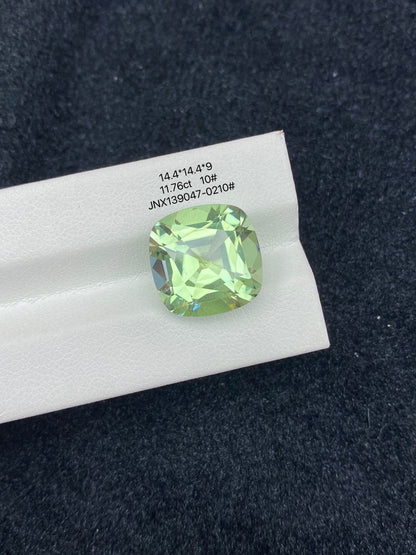 11.76CT NATURAL CONGO YELLOWISH GREEN COLOR TOURMALINE GEMSTONE STONE