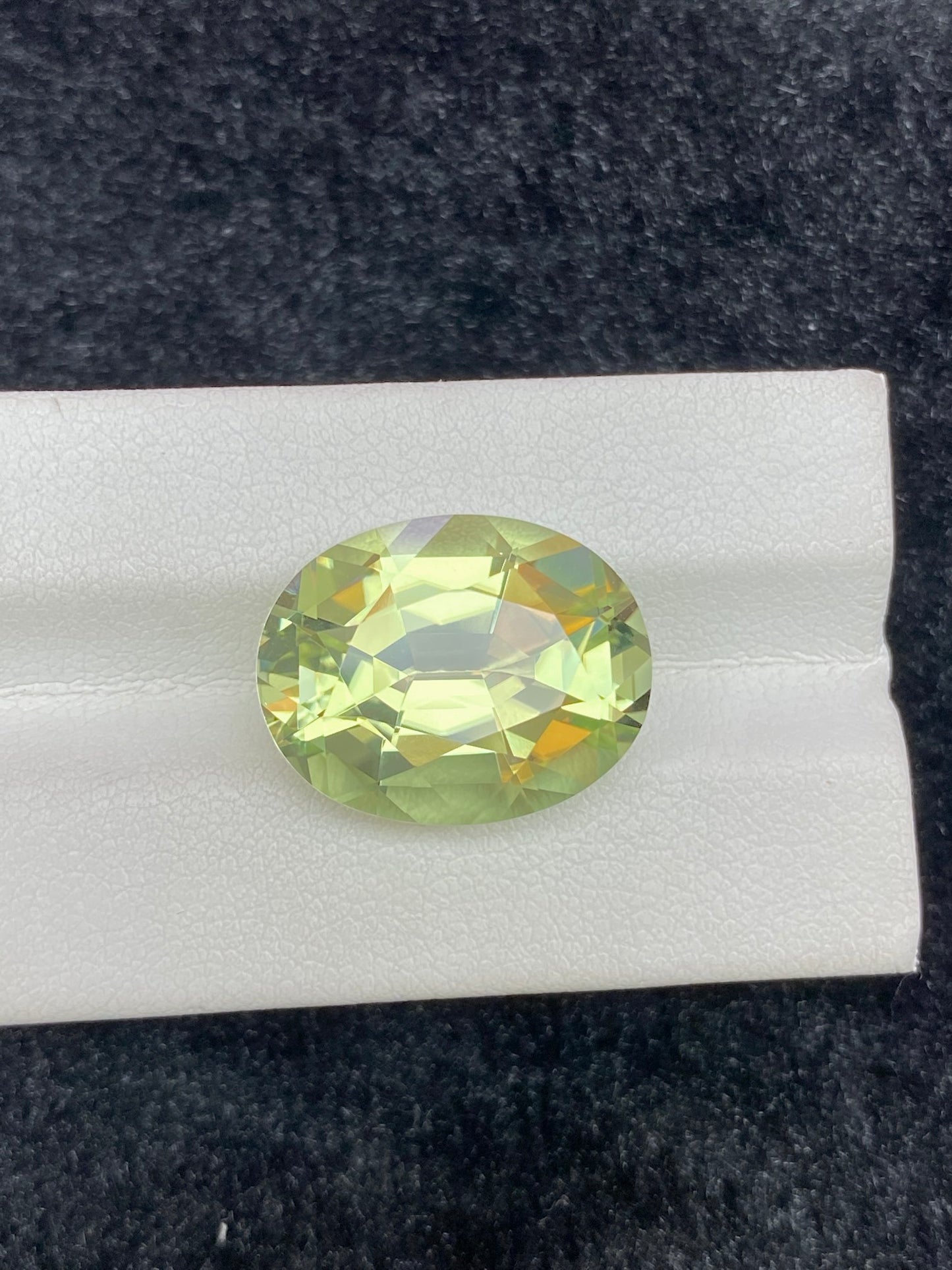 15.485CT NATURAL CONGO YELLOW GREEN COLOR TOURMALINE GEMSTONE STONE