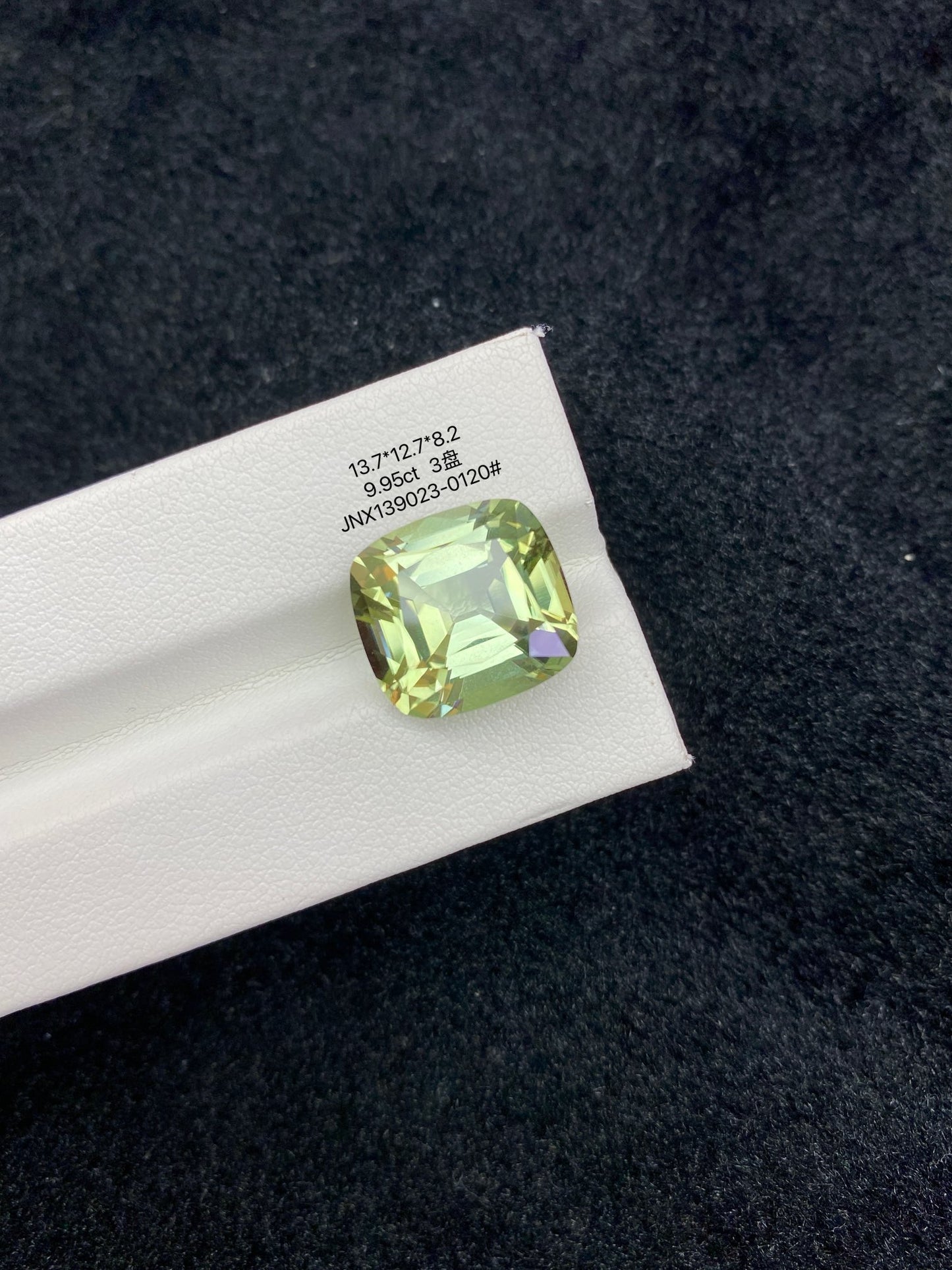 9.95CT NATURAL CONGO YELLOW GREEN COLOR TOURMALINE GEMSTONE STONE