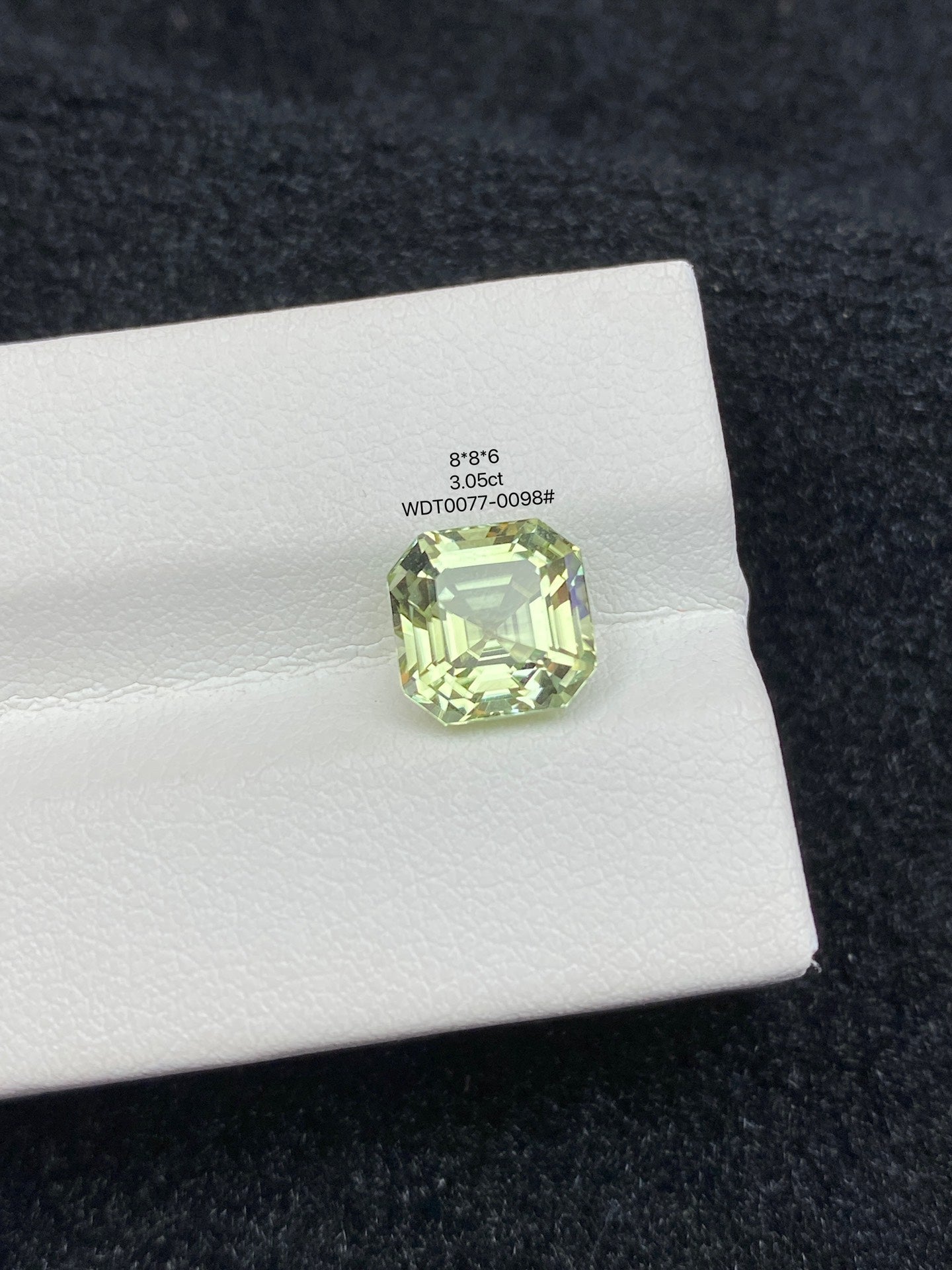 3.05CT NATURAL CONGO YELLOW GREEN COLOR TOURMALINE GEMSTONE STONE