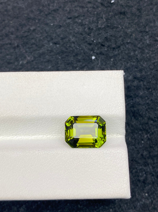 3.255CT NATURAL CONGO YELLOWISH GREEN COLOR TOURMALINE GEMSTONE STONE