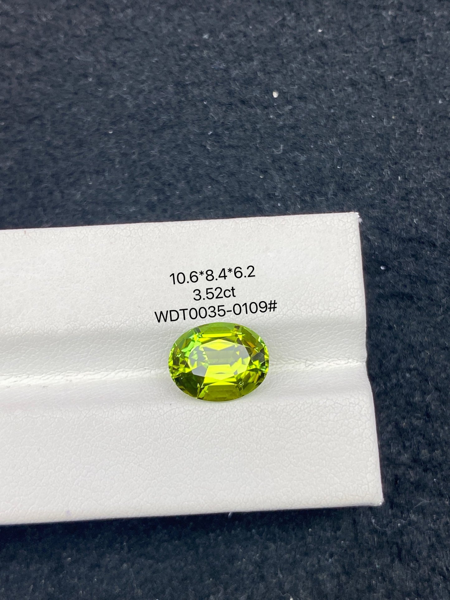 3.52CT NATURAL CONGO YELLOW GREEN COLOR TOURMALINE GEMSTONE STONE