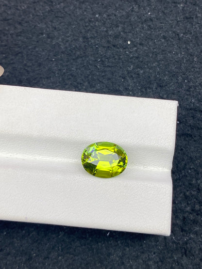 3.52CT NATURAL CONGO YELLOW GREEN COLOR TOURMALINE GEMSTONE STONE