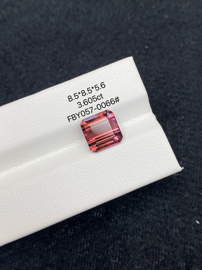 3.605CT NATURAL BRAZIL RED COLOR TOURMALINE GEMSTONE STONE