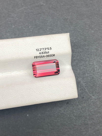 4.835CT NATURAL BRAZIL RED COLOR TOURMALINE GEMSTONE STONE