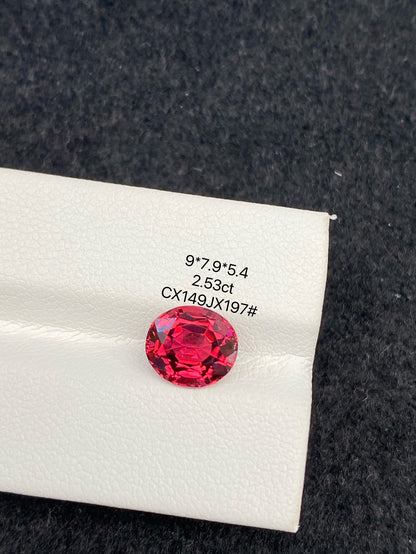 2.53 CT NATURAL AFGHANISTAN RED TOURMALINE STONE