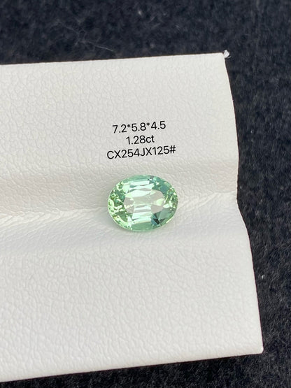 1.28 CT NATURAL AFGHANISTAN MINT GREEN TOURMALINE STONE