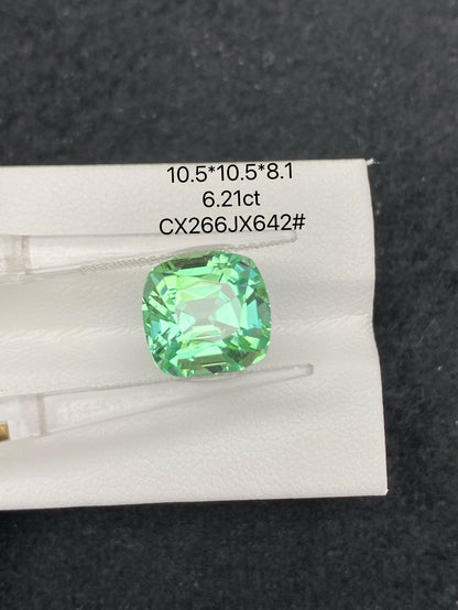 6.21 CT NATURAL AFGHANISTAN MINT GREEN TOURMALINE STONE