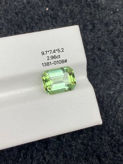 2.96CT NATURAL CONGO GREEN TOURMALINE STONE