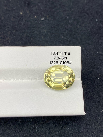 7.845CT NATURAL CONGO YELLOW TOURMALINE STONE