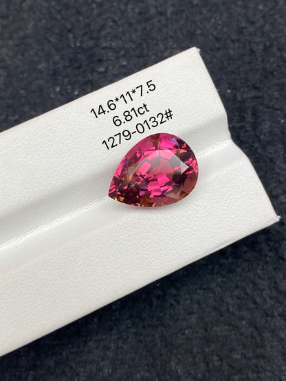 6.81CT NATURAL BRAZIL RED TOURMALINE STONE