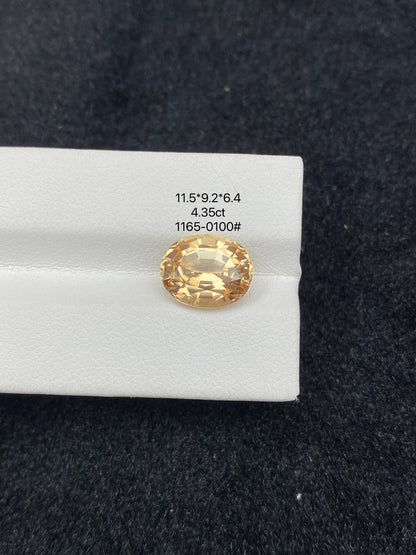 4.35CT NATURAL CONGO YELLOW TOURMALINE STONE